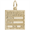 Rembrandt Charms Birth Certificate Charm 14k Gold