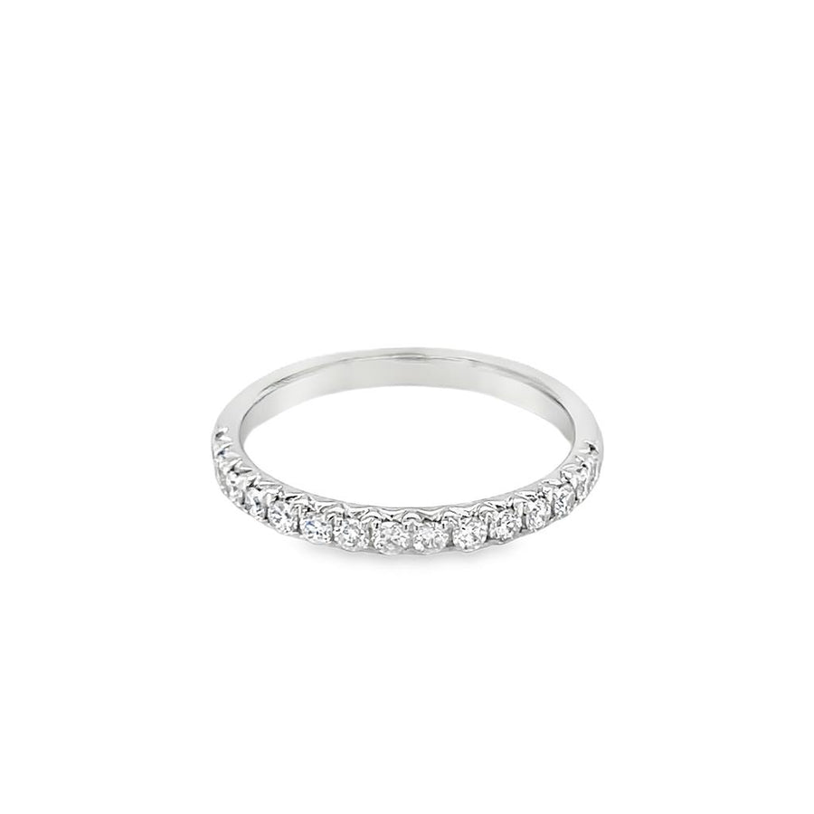 Lady's White 18 Karat Fishtail Half Anniversary Wedding/Anniversary Ri