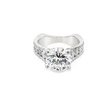 18 White Gold Karat Round Michael M. Strada Diamond Engagment Ring Est