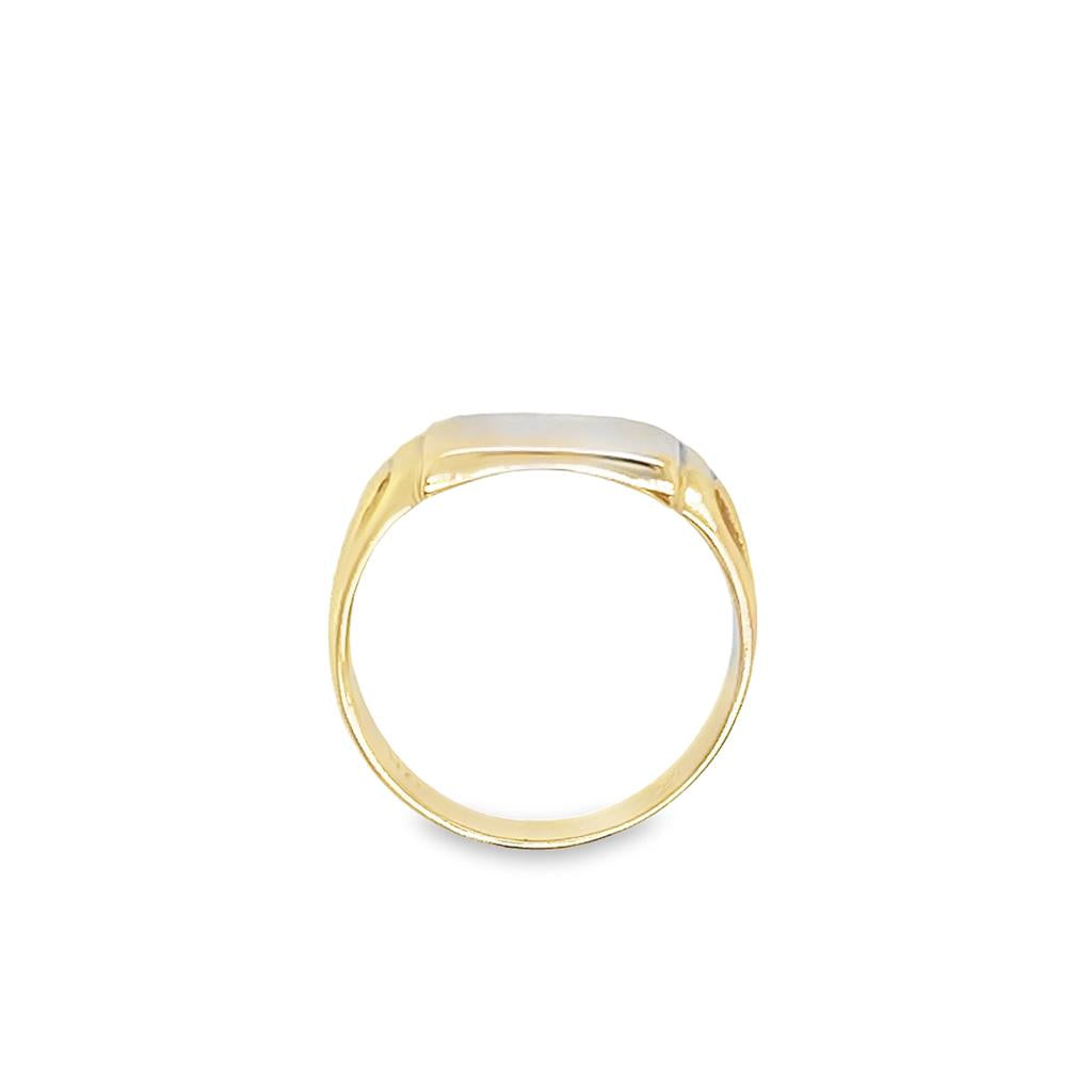 Estate Yellow 10 Karat Rectangular Signet Ring