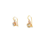 Mine Cut Diamond Clip Wire Design Earrings