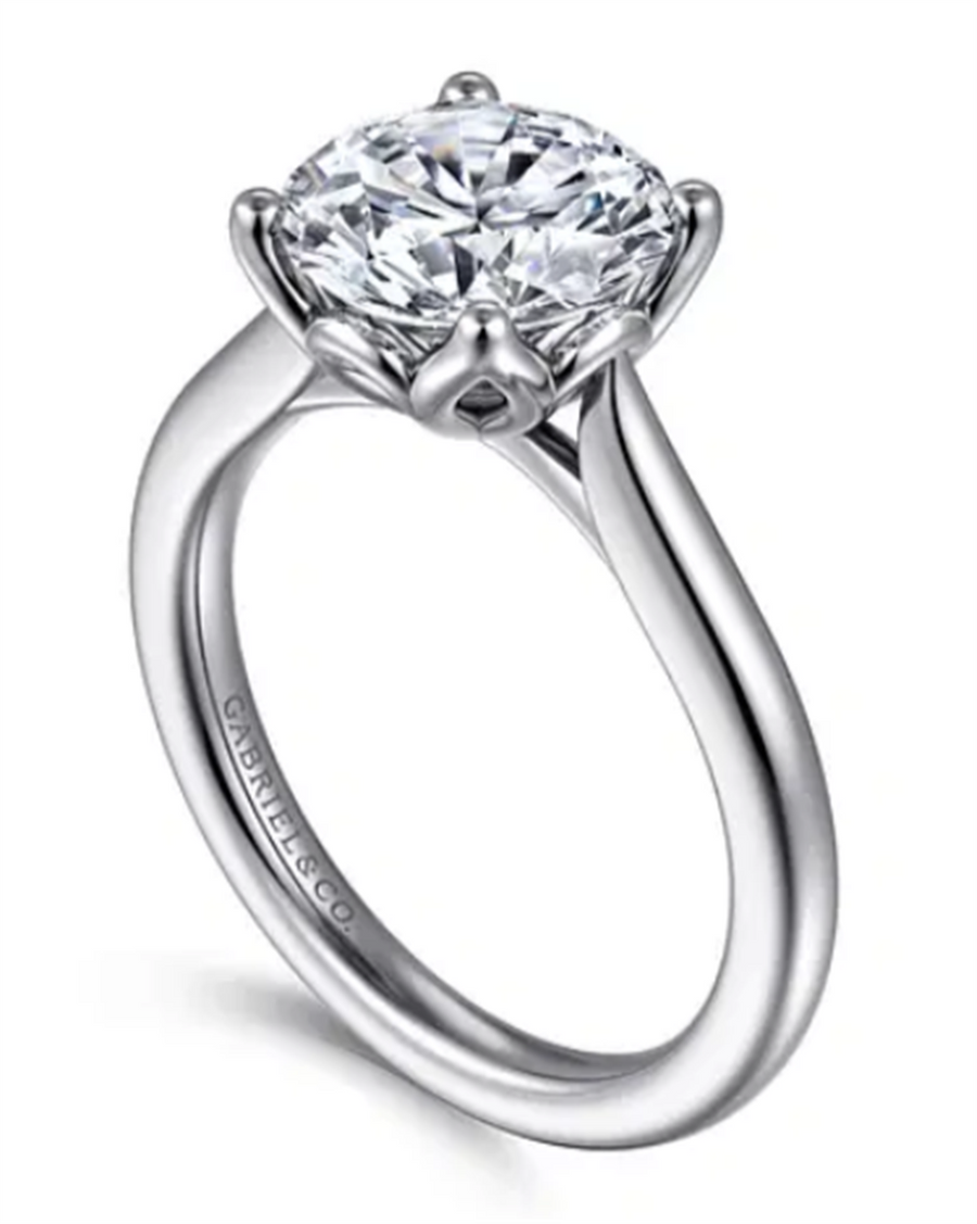 Gabriel & Co Lotus Solitaire Engagement Ring Mounting