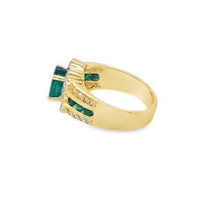 Emerald and Diamond Ring