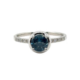 Blue Topaz 14 Karat White Fashion Ring