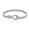 Lady's White 18 Karat Buckle Bracelet