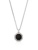 John Hardy Sterling Silver Octagon Black Onyx Tag Pendant On 24" Surf Chain