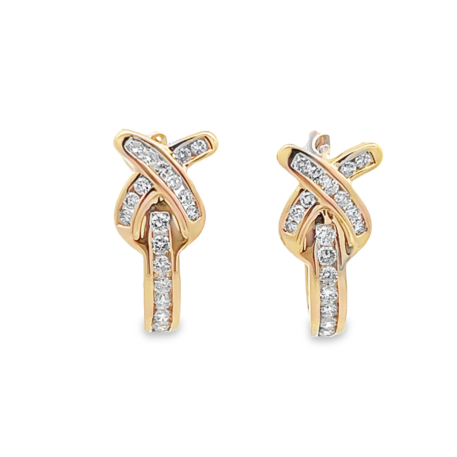 Estate Diamond X Earrings