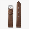 XL British Tan Leather Watch Strap with a Polished Stainless Steel Buckle