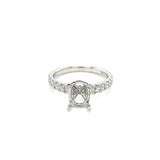 Lady's White 18 Karat Diamond Accented Hidden Halo Ring