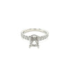 Lady's White 18 Karat Diamond Accented Hidden Halo Ring