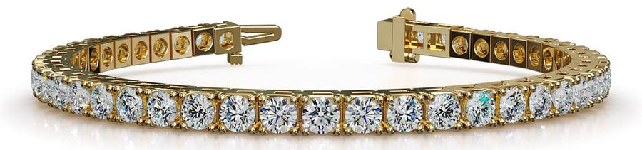 Lady's Yellow 14 Karat Tennis Bracelet Bracelet Length 7 With 81 = 4.0