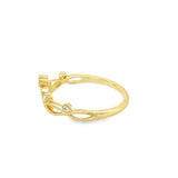 Lady's Yellow 14 Karat Milgrain Chevron Wedding/Anniversary Ring Size