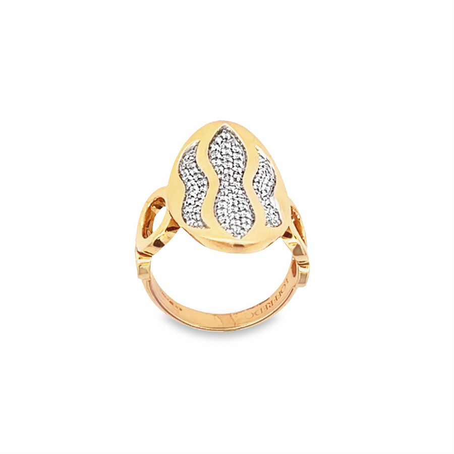 Estate Gold Pave Diamond Diamond Ring