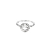 Lady's White 18K Round Halo Ring With 32=0.27Tw Round Diamonds
Design