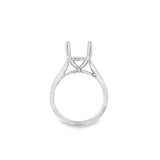 Lady's Yellow 18 Karat Accented Cathedral Solitaire Ring Size 6.75 2 =