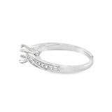 Lady's White 18 Karat Twist Ring Size 6.5 With 20=0.21Tw Round G/H Vs2