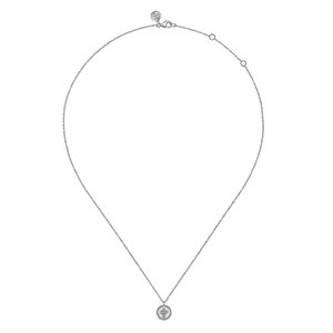 Gabriel & Co. Fashion 925 Sterling Silver Bujukan Diamond Cross Pendant Necklace