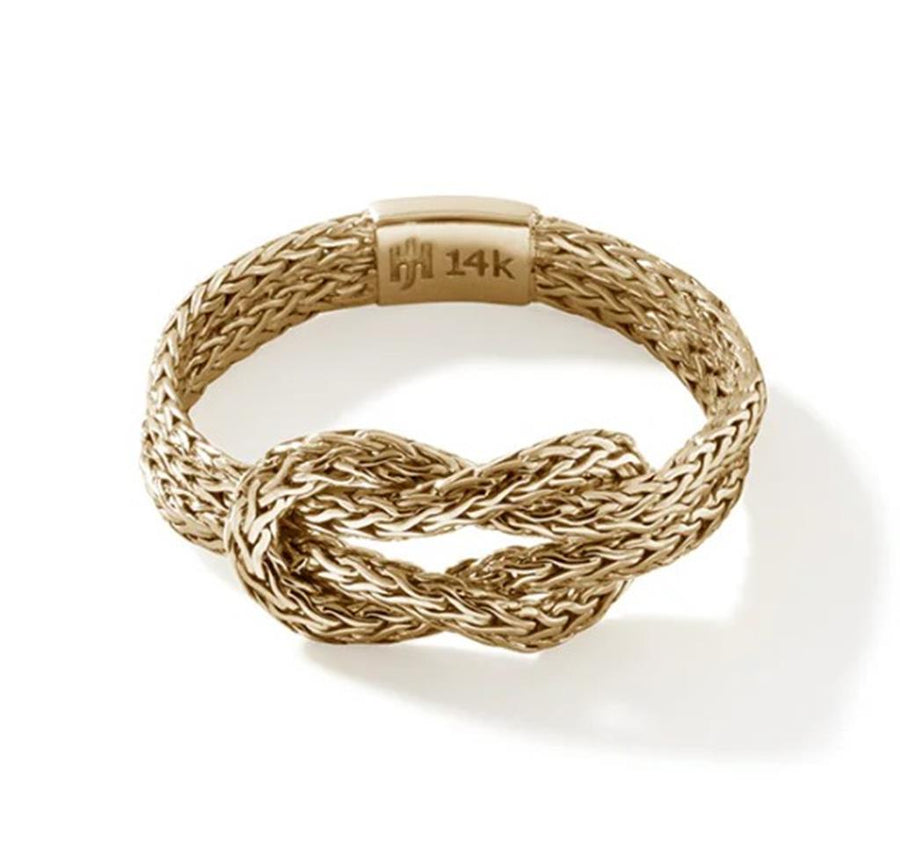 Yellow 14 Karat 3.6mm Love Knot Ring Size 7 John Hardy Jewelry Type: F