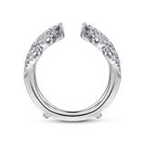 White 14 Karat Nature Pave Swirl Ring Wrap/Guard Size 6.5 Gabriel & Co