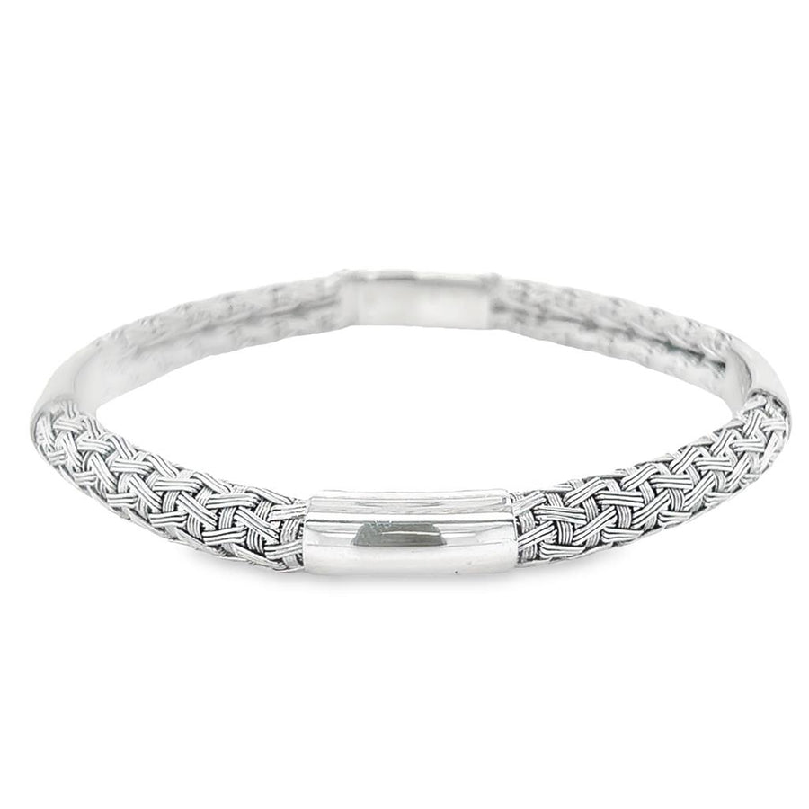 White 18 Karat Filippini Woven Bracelet