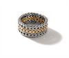 Classic Chain 18K Gold & Silver 9mm Rata Chain Band Ring, Size 8