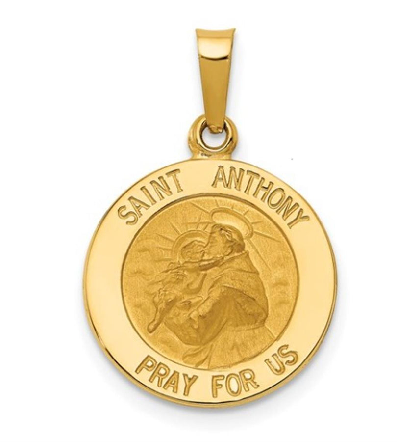 Yellow 14 Karat 17.10X14.72mm Saint Anthony Charm Estate Jewelry Gram