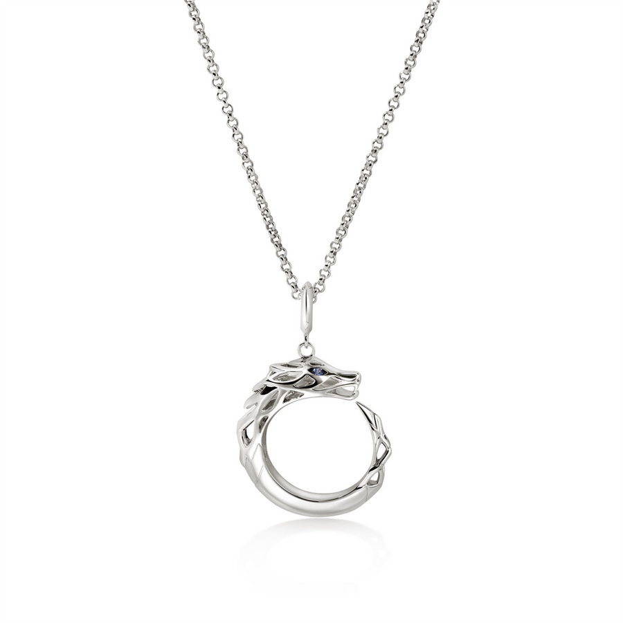 John Hardy Naga Necklace with Sapphire Eyes