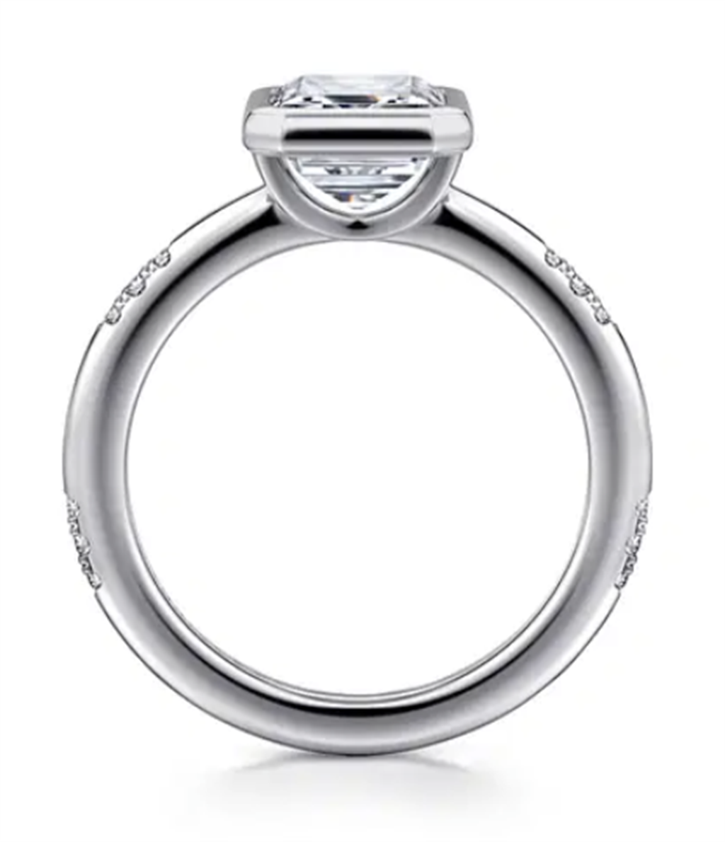 Gabriel & Co Bezel Engagement Ring Mounting