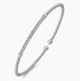 Gabriel & Co Bujukan Diamond Bar Open Bangle Bracelet