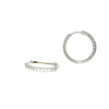 Lady's White 18 Karat Inside Out Hoop Earrings