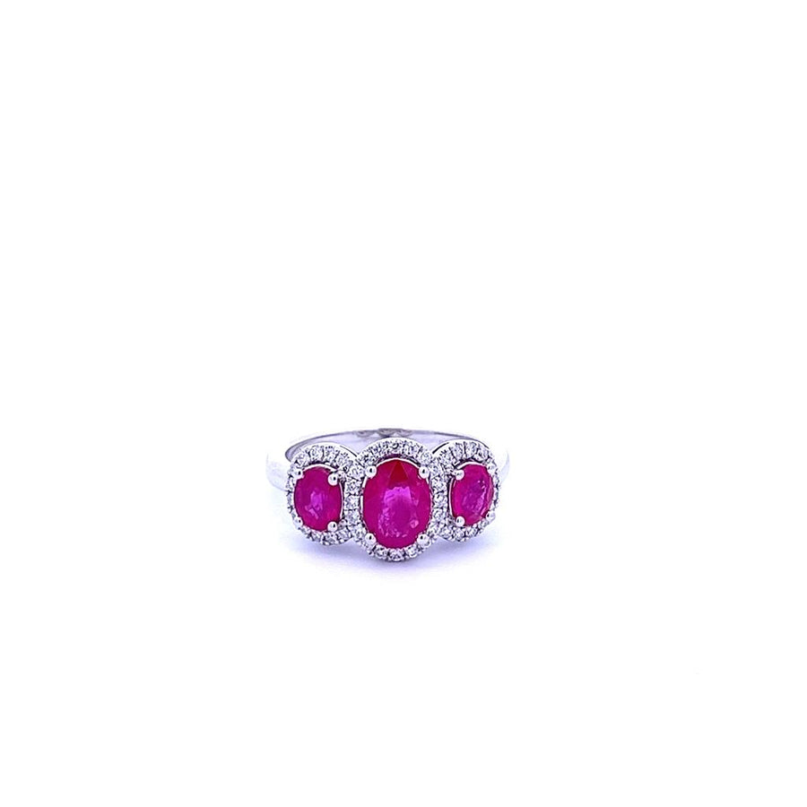 Ruby 18 Karat White Fashion Ring