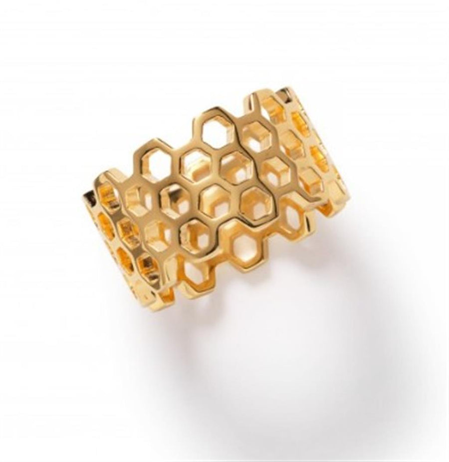 Southern Gates Yellow Courtyard Honeycomb Ring