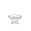 White 14 Karat 4-Prong Princess Cut Engagement Ring Estate Jewelry Siz