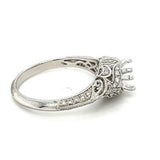 Lady's White 18 Karat Milgrain Vintage Ring