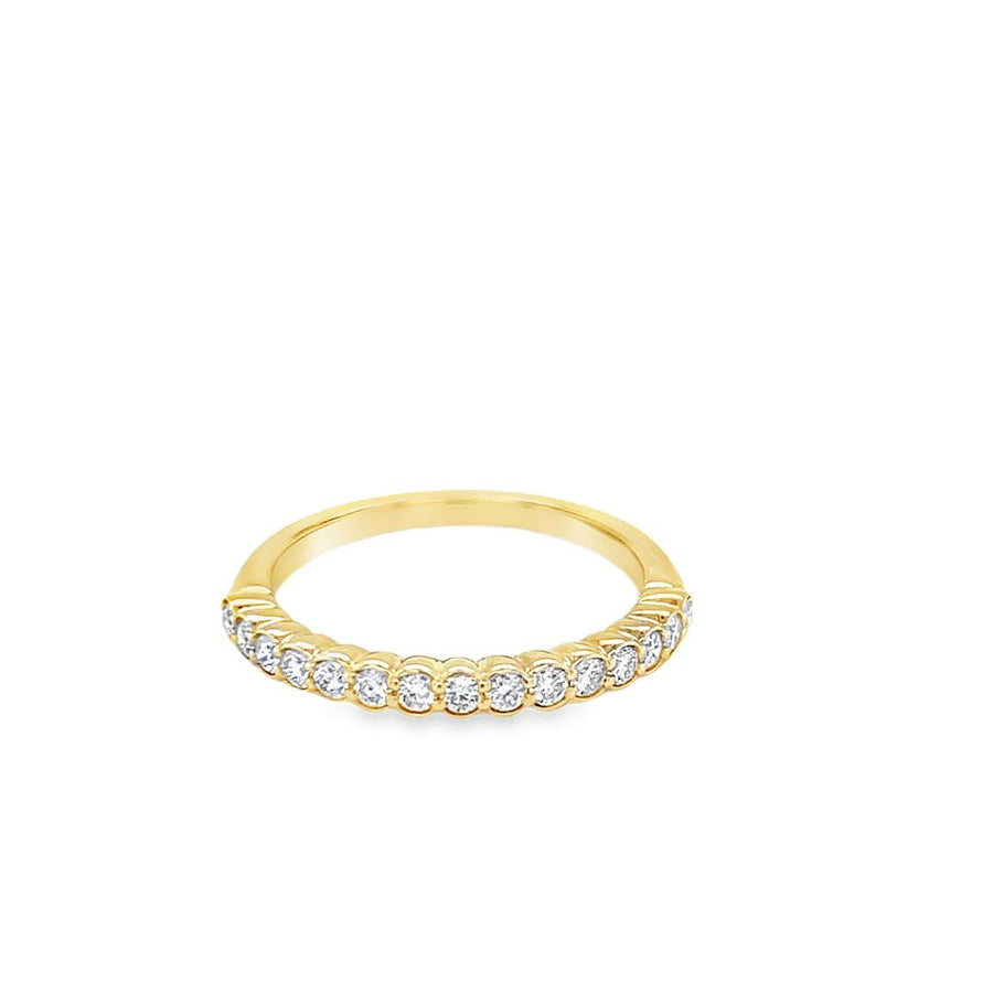Lady's Yellow 14 Karat Bezel Half Anniversary Wedding/Anniversary Ring