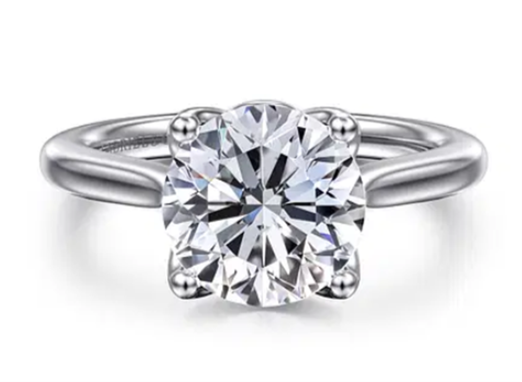 Gabriel & Co Lotus Solitaire Engagement Ring Mounting