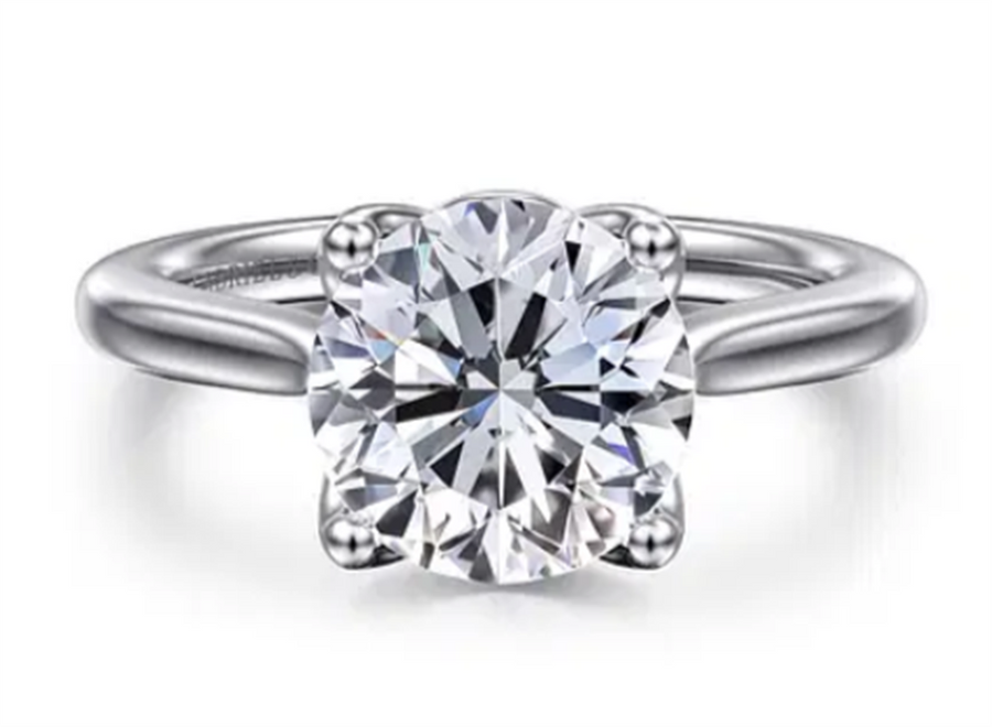 Gabriel & Co Lotus Solitaire Engagement Ring Mounting