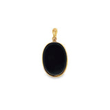 17.12x12.35mm Oval Black Onyx Mother And Child Cameo Pendant With A 1.