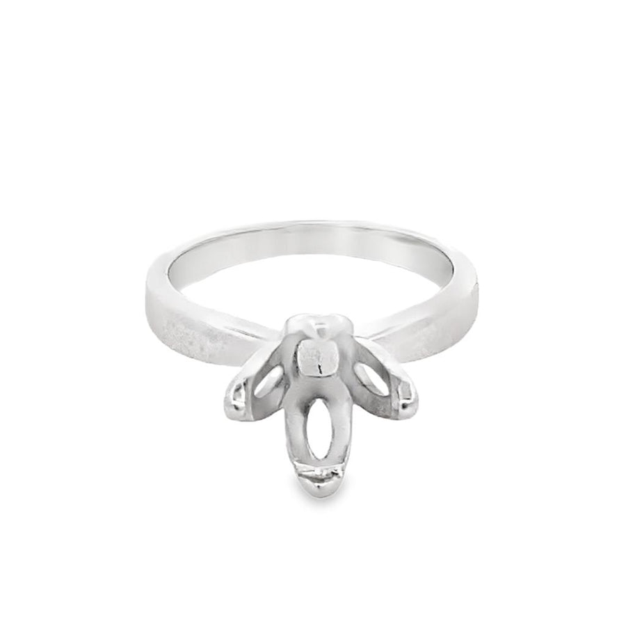 White Platinum Tulip Basket Solitaire Mounting
