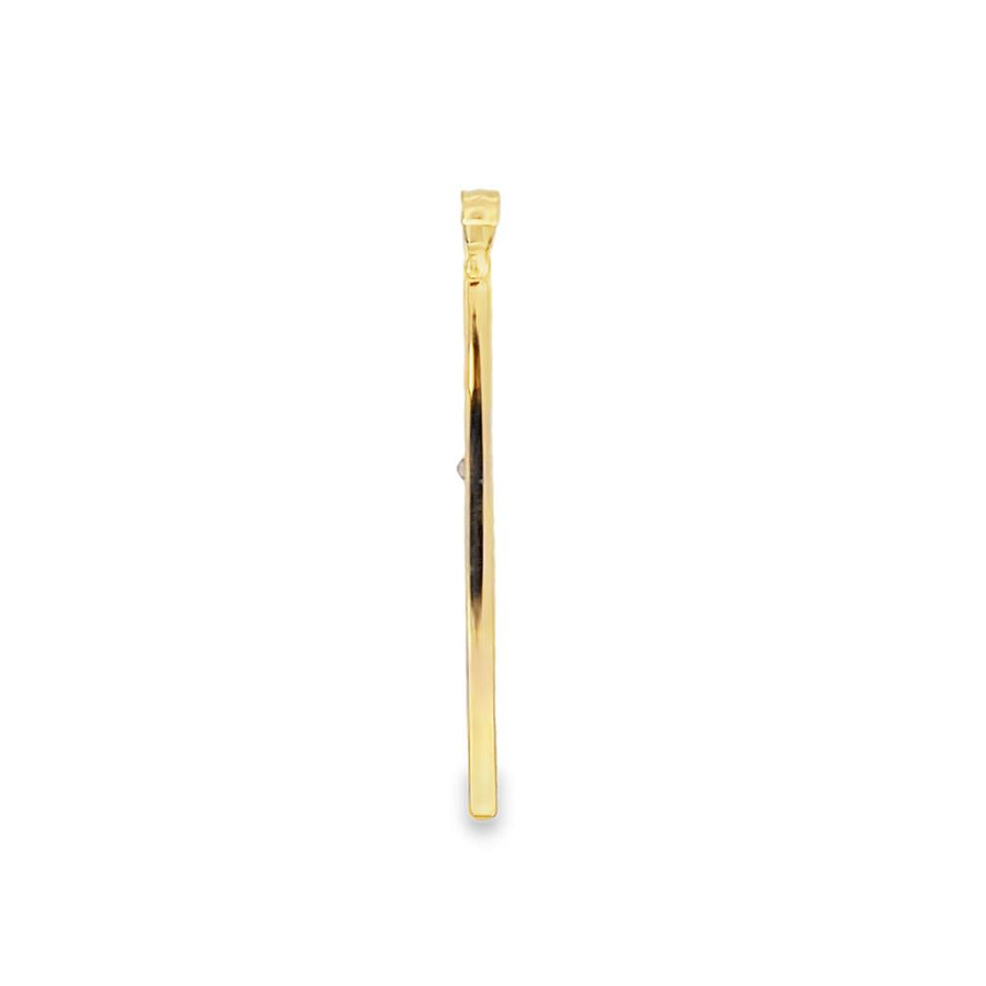 Yellow 14 Karat 2X45.50mm Elongated Tubular Pendant With A 1.65mm Bail