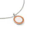 John Hardy Sterling Silver Orange Enamel Round Pendant on 26" Surf Chain