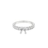 Lady's White 18 Karat 4 Prong Straight Ring Size 6.5 12 = 0.59TWT Roun