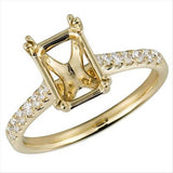 Nelson Claw Prong Basket Straight Diamond Ring Mounting