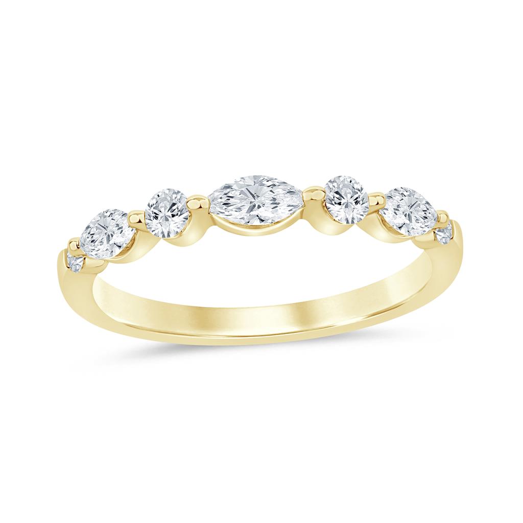 Lady's Yellow 14 Karat Half Anniversary Wedding/Anniversary Ring Size