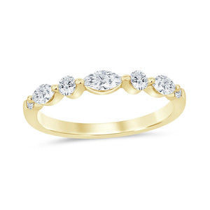 Lady's Yellow 14 Karat Half Anniversary Wedding/Anniversary Ring Size