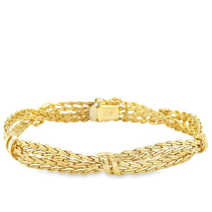 Estate Diamond Cut Braided Woven Bracelet