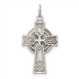 Quality Gold Sterling Silver Antiqued Small Celtic Cross Pendant