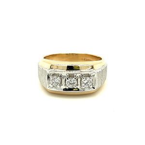 Estate Men's Three Stone Diamond Ring