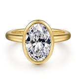 Gabriel & Co Oval Bezel Engagement Ring Mounting