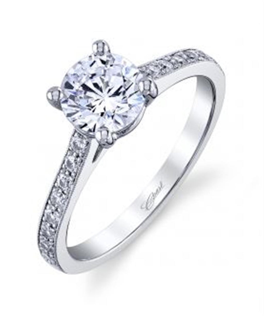 Coast Diamond Milgrain Hidden Halo Ring Mounting